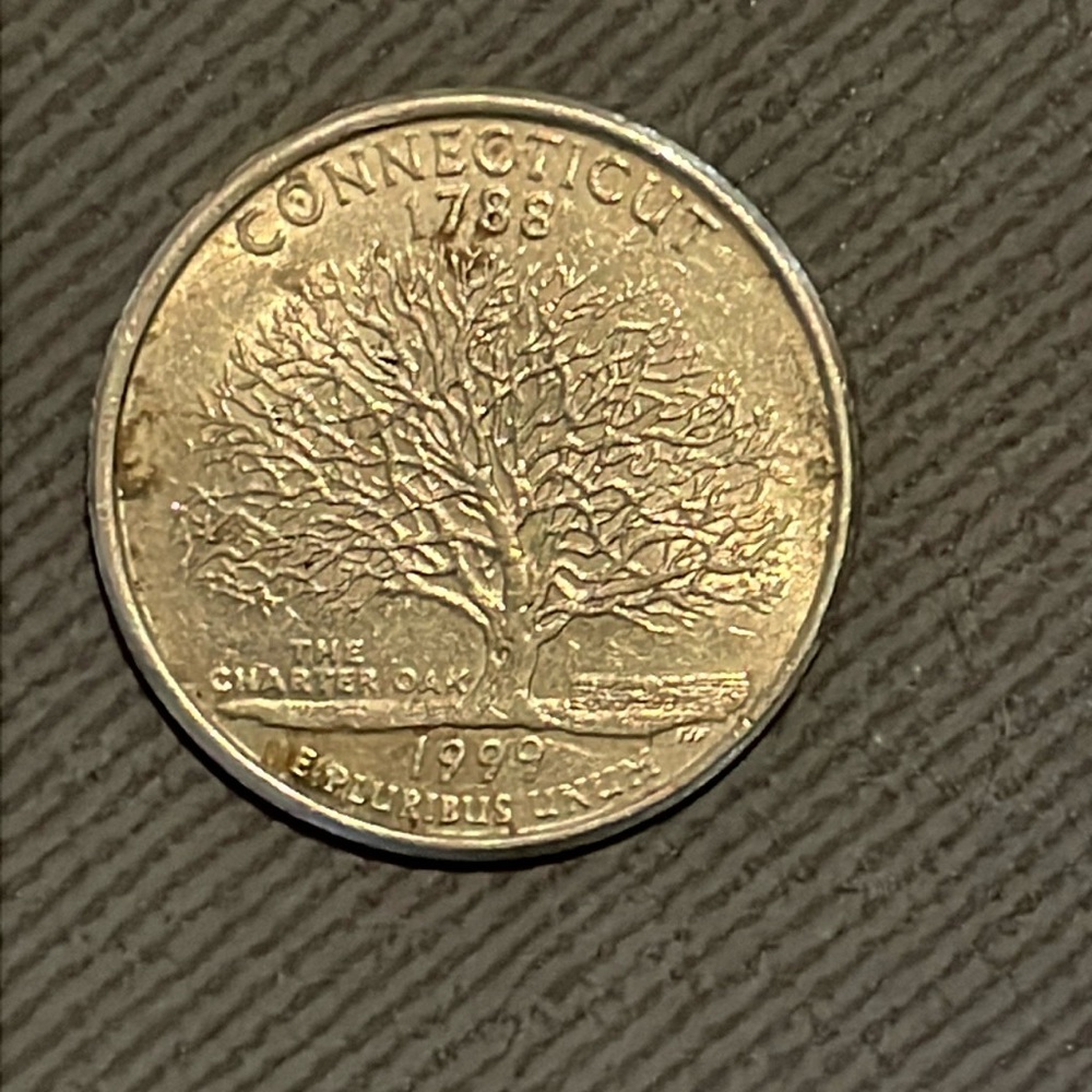 Quarter dollar coin 1999 Connecticut state